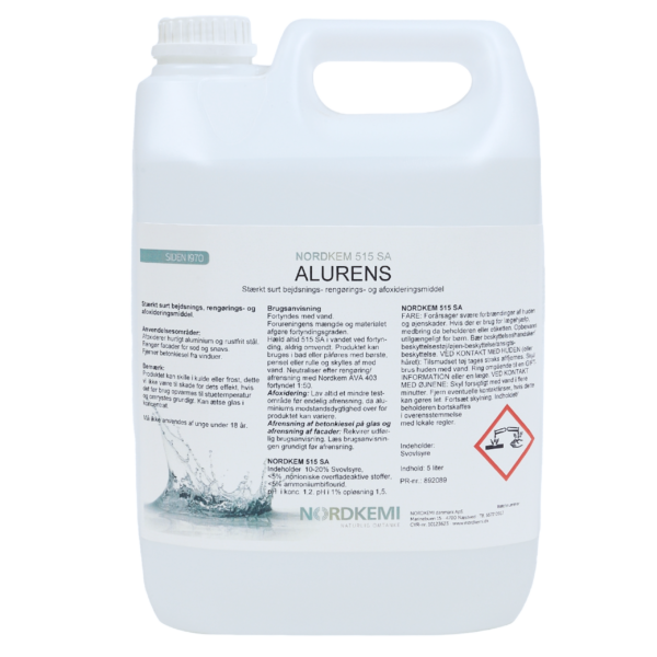 Stærkt surt bejdsnings- rengørings- og afoxideringsmiddel. Anvendes til at rengøre facader for sod og snavs. Fjerner betonkiesel fra vinduer. Afoxiderer hurtigt aluminium og rustfrit stål. Kan ætse glas i koncentrat.