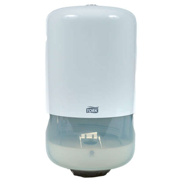 Mini papirdispenser med centertræk M1. Tork® Mini Centerfeed dispenser (M1) i Elevation Design er en kompakt, alsidig løsning til professionelle miljøer, hvor både hånd- og overfladeaftørring er nødvendig. Med flow-funktionen kan brugere tage så meget papir, som opgaven kræver, og tørre overflader hurtigt. Elevation dispensere har et funktionelt og moderne design. Alsidig låsemekanisme forhindrer misbrug. Kan betjenes med én hånd og er meget brugervenlig.